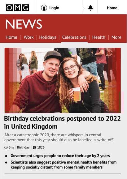 Funny News Birthday Personalised Photo Card 20035 created by Cards from Designers