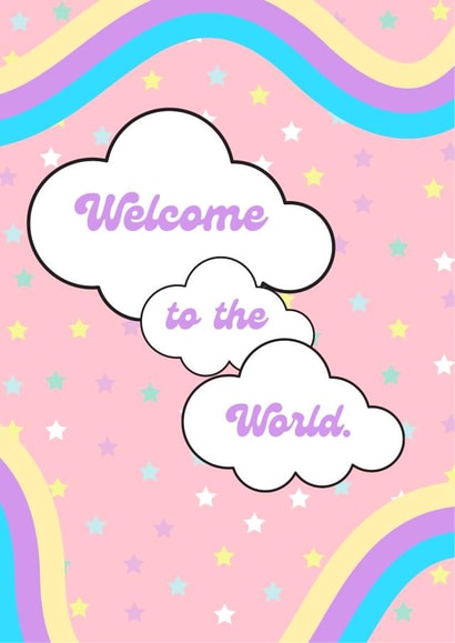 welcome to the world new baby Card 33960 created by Warrior&Feral