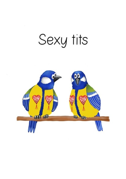 Tits Nipple tassels Valentines Day Card 47219 created by Hot Potato Cards