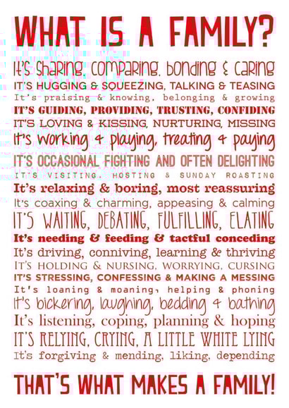 Family adoption Just because Card 8710 created by Joanna Miller