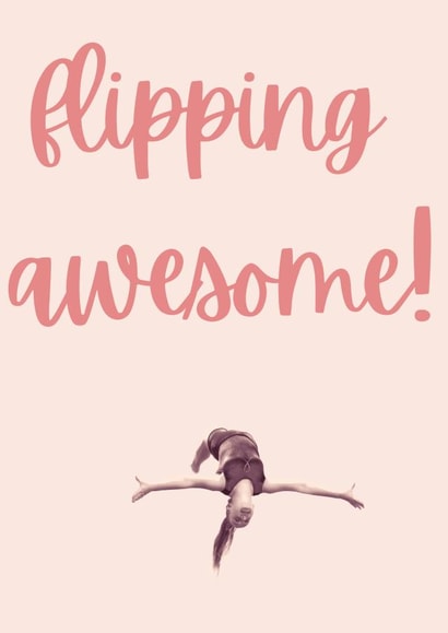 gymnastic flip Congratulations Card 37531 created by Gym Squad