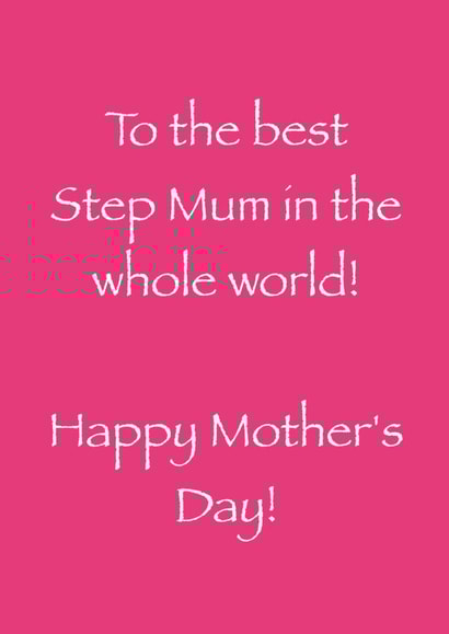 best stepmum Mothers Day Card 32588 created by Fee Fee