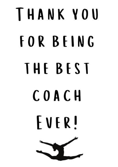 dance dance coach Thank You Card 13890 created by Gym Squad
