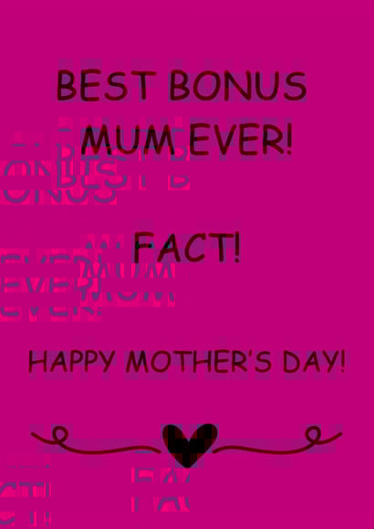 CUTE MOTHERS DAY CARD TO A GREAT BONUS MUM created by Fee Fee