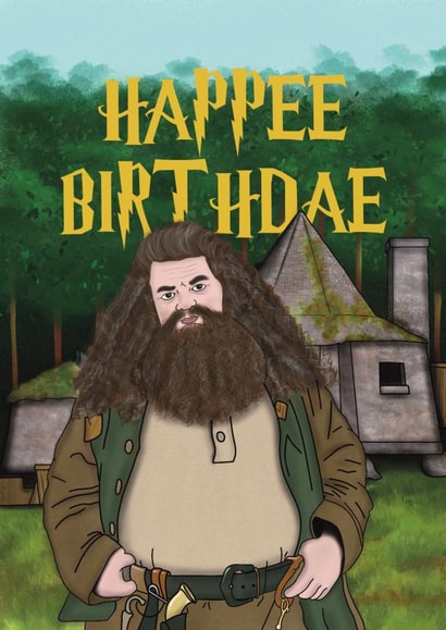 Happy birthday Hagrid Card 26433 created by LosersInk