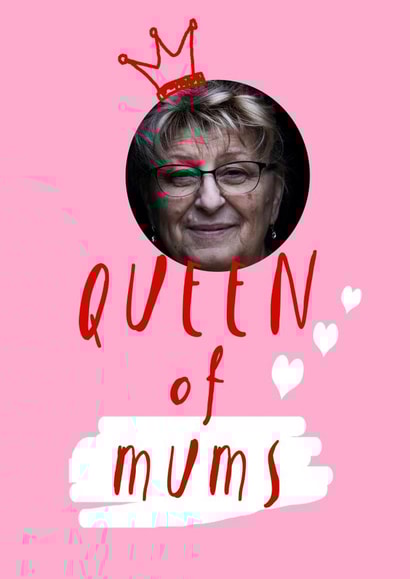 queen of Mothers Day Personalised Photo Card 7247 created by Giddy Kipper