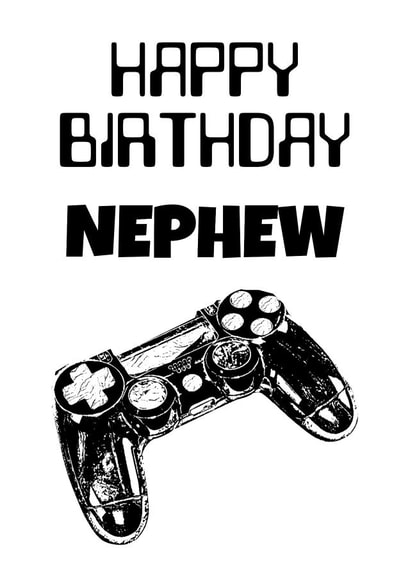 Nephew gamer Birthday Card 21666 created by Paperela