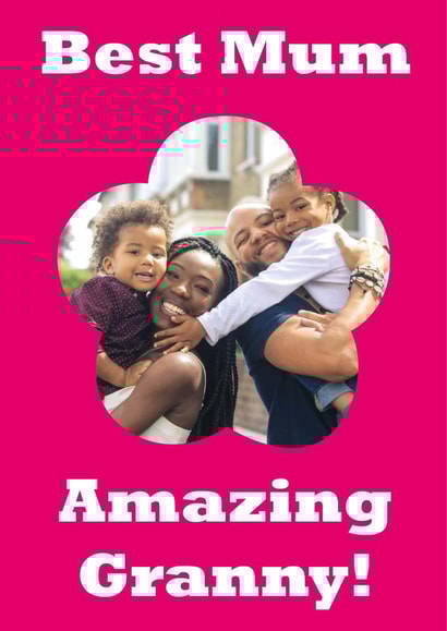 Cute Personalised Flower Mother's Day Card / Photo Card - Best Mum Amazing Granny created by A Ray of Sunshine Cards