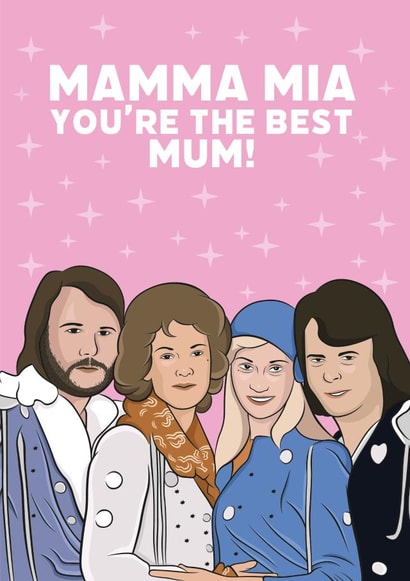 mamma mia abba Mothers Day Card 17127 created by Guilty Cards