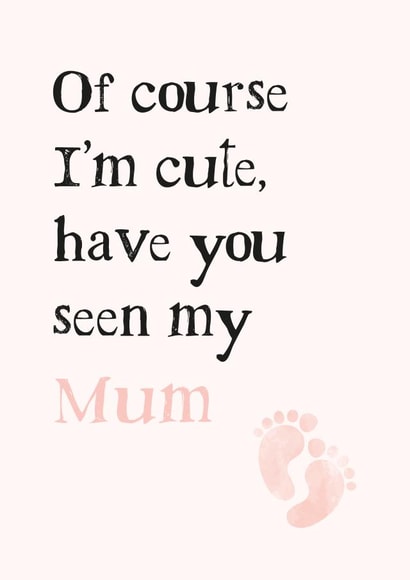 footprint cute Mothers Day Card 47591 created by Nina Dannan