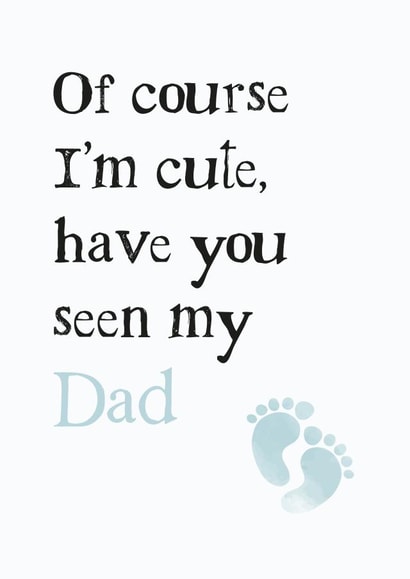 dad footprint Father's Day Card 47592 created by Nina Dannan