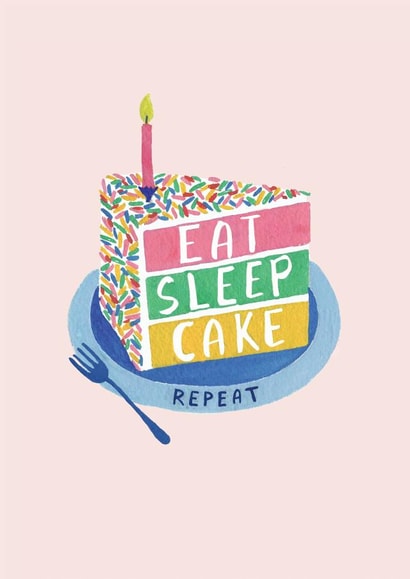 eat sleep Birthday Card 18812 created by Aimee Smith
