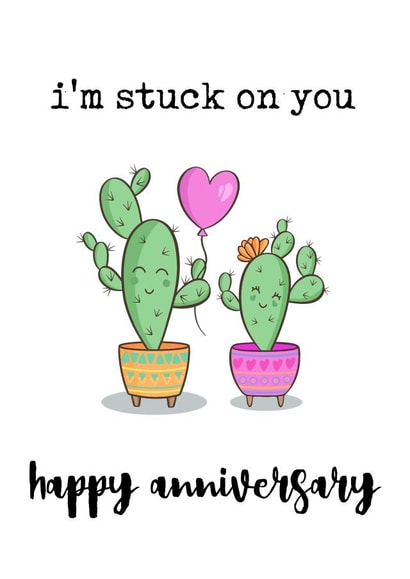 i'm stuck Anniversary Card 15675 created by Prickly Pear Design