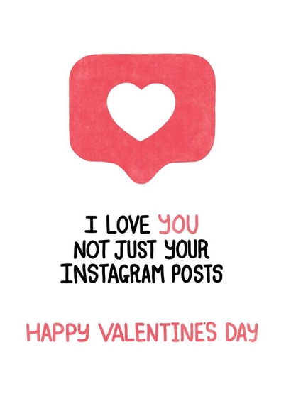 you instagram Valentines Day Card 20505 created by Aaron Demant