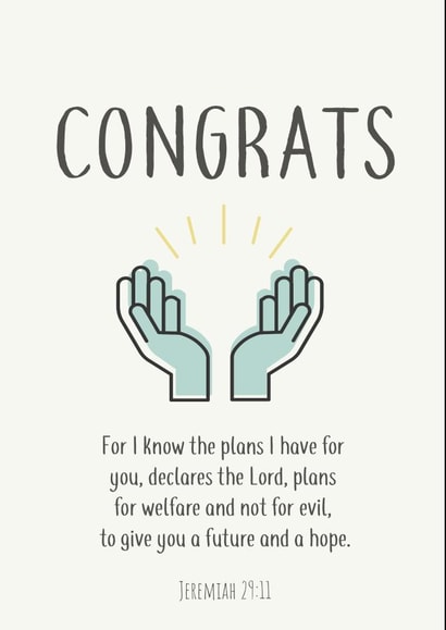 Congratulations Celebration Faith Card 41262 created by Christian Gift Store