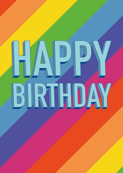 LGBTQ+ Pride Birthday Card 14728 created by Brownlow Brown Designs