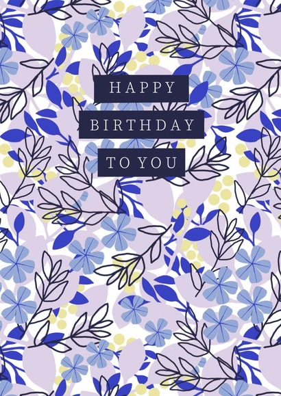 floral flowers Birthday Card 21695 created by Amy Rushton