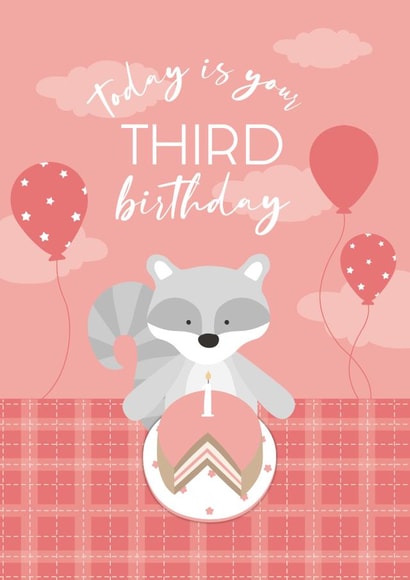 3 third Birthday Card 16015 created by Laura