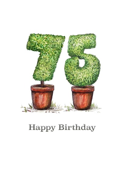 gardener 75 Birthday Card 29108 created by Nancy Horton