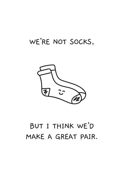 socks great Valentines Day Card 21597 created by Unmaskedkane