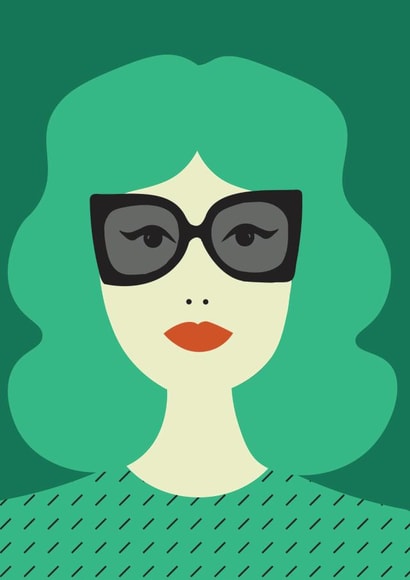 Retro/Vintage female Love & Friendship Card 26252 created by Gail Myerscough