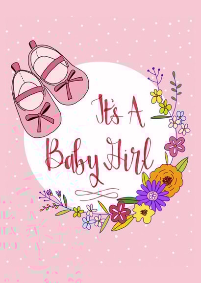 baby girl congratulations New Baby Card 21682 created by Jess Hancock