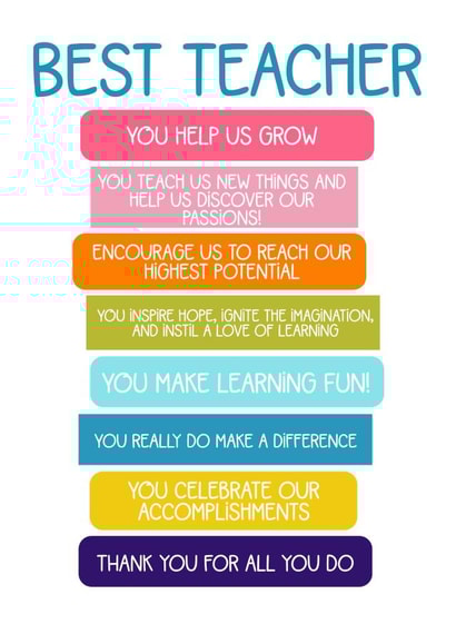 NQT newly qualified teacher  Thank You Card 16271 created by The Arty Apples Limited