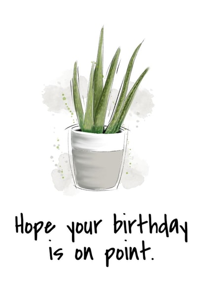 funny  cactus  Birthday Card 16273 created by The Arty Apples Limited
