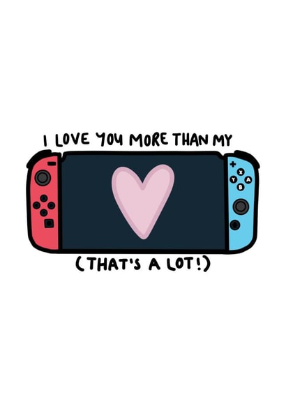 Nintendo Switch Valentine's/Anniversary Card created by Roisin