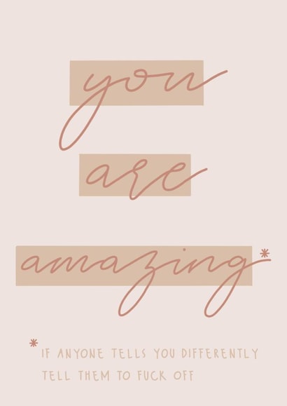 amazing fuck off Love & Friendship Card 14764 created by Caitlin Hollick