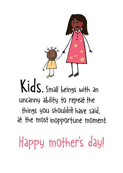 Embarrassing Kids Mother's Day Card 1001 created by Sassy Sarah
