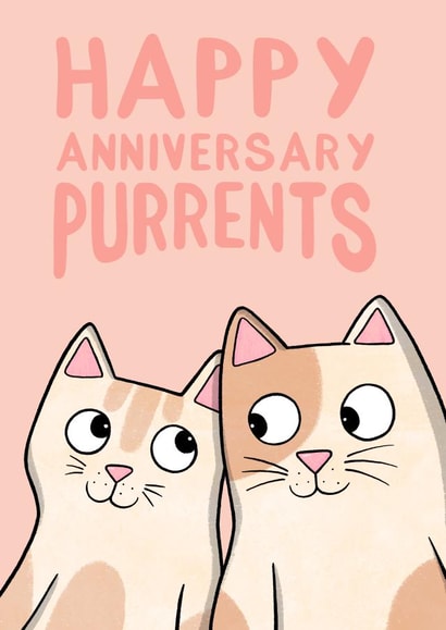 Happy Anniversary Purrents created by Drawn to Cats