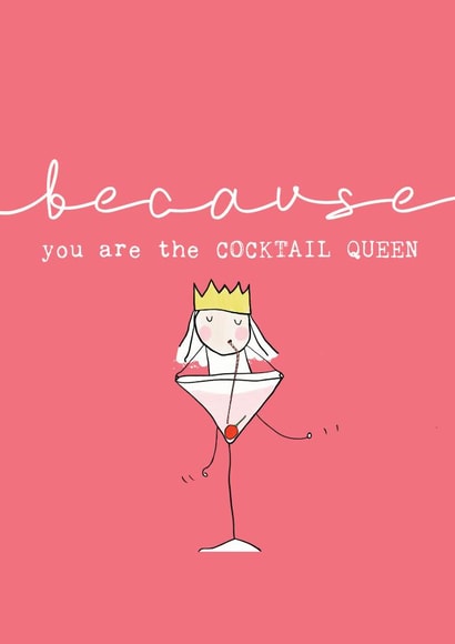 COCKTAIL QUEEN BIRTHDAY CARD created by Bexy Boo