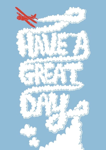 cloud great day Birthday Card 21727 created by Tom Delves Illustration 