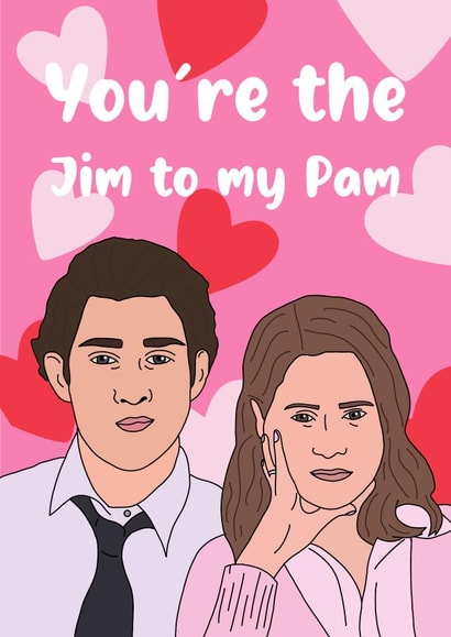 Jim & Pam Anniversary CardValentines Day Card - The Office created by Kittiwake Creations