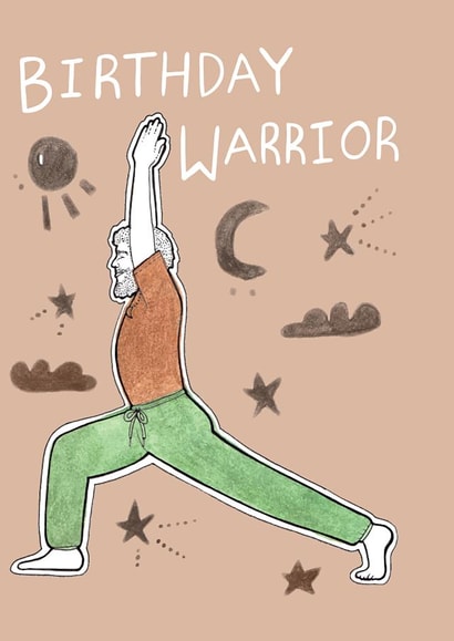 yoga male Birthday Card 5053 created by ROSE + DAFF