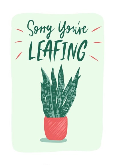 Plant leaving Card 47719 created by JuliasPrintStudio
