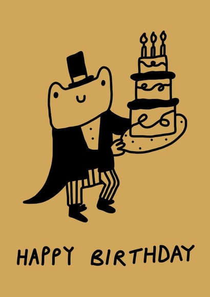 frog cake Birthday Card 21105 created by Katie Bennett