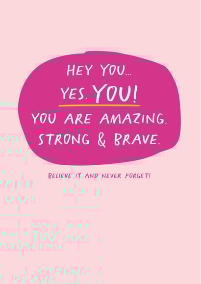 strong brave Just because Card 13813 created by Poppy Lane