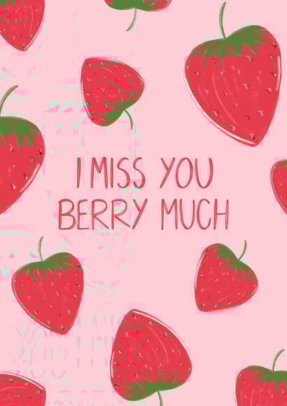 I Miss You Berry Much Card created by Moo Cow Design
