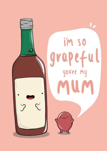 grapeful grateful Mothers Day Card 17831 created by The Tipsy Turtle