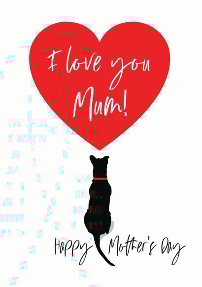 Illustration Dog Mothers Day Card 19230 created by Jackie Ponwaye Design