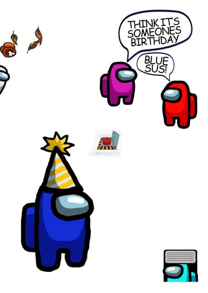 among us game Birthday Card 21407 created by Callum Goddard