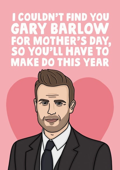 gary barlow celebrity Mothers Day Card 13327 created by Studio Doodles
