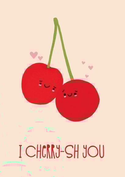 cherish cherries Valentines Day Card 21756 created by Julia Walsh