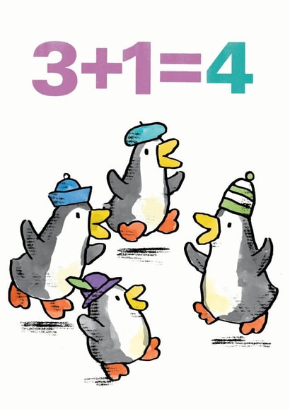 3 plus 1 four New Baby Card 8037 created by Paul Dowling