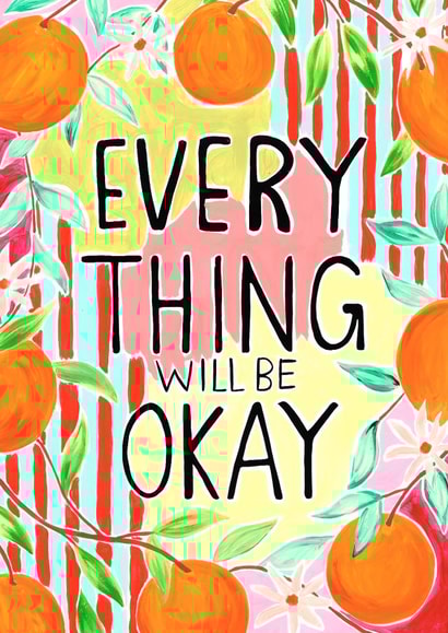 Not Alone You Are Ok Send A Smile Card 21762 created by R Locke Design