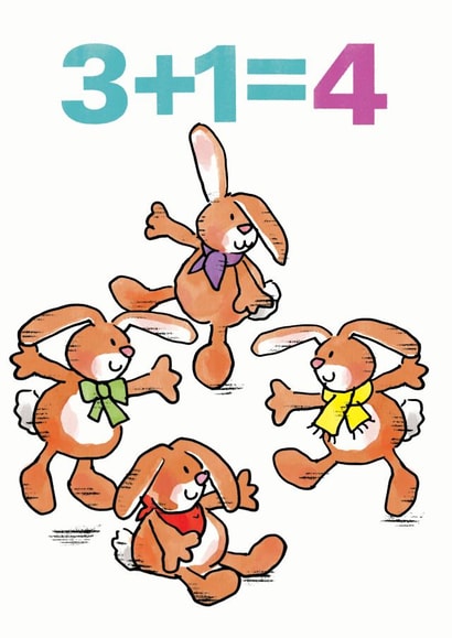 3+1=4 maths Birthday Card 8040 created by Paul Dowling