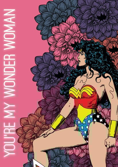 wonder woman mothers day Card 47809 created by TheDizzyPrintMaker