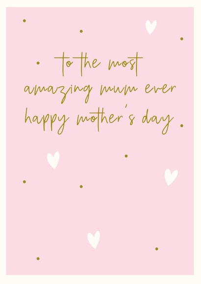 hearts dots Mothers Day Card 1462 created by Megan Claire